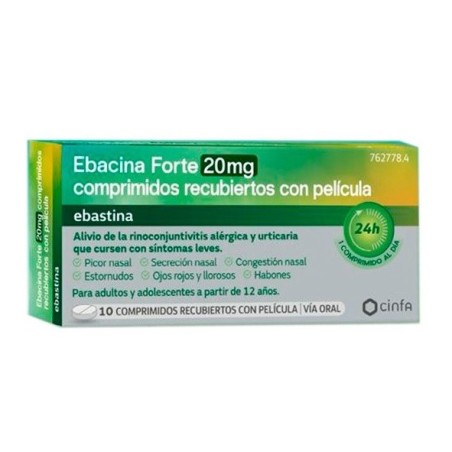 EBASTINA FORTE CINFALAB 20 MG 10 COMPRIMIDOS RECUBIERTOS